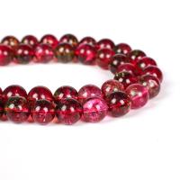 Knistern Quarz Perlen, Modeschmuck & DIY & verschiedene Größen vorhanden, rot, verkauft von Strang