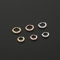 Brass Nose Piercing Jewelry, plated & micro pave cubic zirconia 