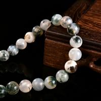 Natural Tree Agate Beads, Round, polished, DIY 