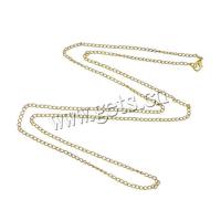 Eiserne Halskette Kette, Eisen, plattiert, unterschiedliche Länge der Wahl & Twist oval, keine, 4x2.5x0.8mm, verkauft von Strang