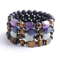 Gemstone Bracelets, Agate, Square, fashion jewelry & Unisex 8*11mm/8mm 