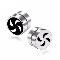 Magnetic Earring, Titanium Steel, plated, fashion jewelry & for man 8mm 