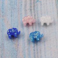 Imitation Gemstone Resin Cabochon, Elephant, fashion jewelry & DIY 4 mm 