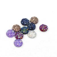 Imitation Gemstone Resin Cabochon, with Resin Rhinestone, Round, fashion jewelry & DIY Approx 