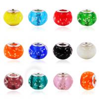 Moda lampwork bolas Europea, Cristal de murano, Esférico, Bricolaje, más colores para la opción, 10x14mm, 100PCs/Bolsa, Vendido por Bolsa