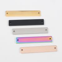 Barres de connecteur en acier inoxydable, rectangle, DIY, plus de couleurs à choisir Environ 1.25mm Vendu par lot