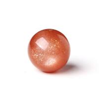 Natural Moonstone Beads, Round, polished, DIY orange 