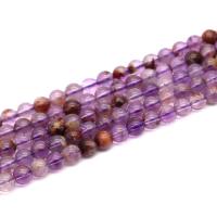 Phantom Quarz Perlen, Lila+Phantom+Quarz, rund, poliert, DIY & verschiedene Größen vorhanden, violett, verkauft von Strang