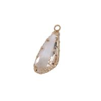 Crystal Brass Pendants, with Zinc Alloy, gold color plated, DIY 