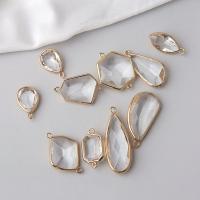 Crystal Brass Pendants, with Zinc Alloy, plated, DIY 