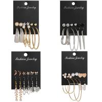 Zinc Alloy Earring Set, Stud Earring & earring drop pendant, plated, fashion jewelry & for woman 