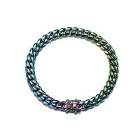 Titanium Steel Jewelry Necklace, plated multi-colored 