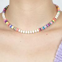 Polymer Clay Jewelry Necklace, with Stainless Steel, fashion jewelry 6mm Approx 48 cm 