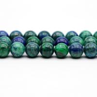 Jaspis Stein Perlen, Lapislazuli Phönix, rund, poliert, DIY & verschiedene Größen vorhanden, blaugrün, verkauft von Strang
