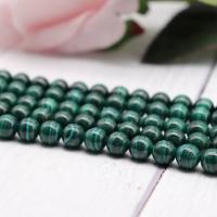 Natural Malachite Beads, Round, polished, DIY 