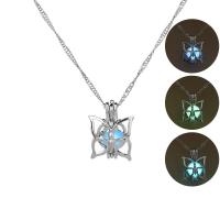 Luminated Necklace, Zinc Alloy, with Night-Light Stone, fashion jewelry & Unisex 45CM 