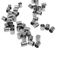 Stainless Steel End Caps, 316 Stainless Steel, Column, silver color plated Approx 