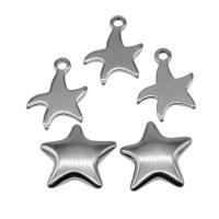 Stainless Steel Star Pendant, 316 Stainless Steel, silver color plated, fashion jewelry & for woman 