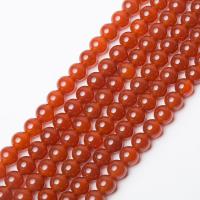 Perles Agates rouges naturelles, agate rouge, Rond, poli, DIY & normes différentes pour le choix, orange rougeâtre, Vendu par brin