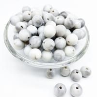 Imitation de pierres précieuses perles acryliques, Acrylique, Rond, poli, DIY & normes différentes pour le choix, gris, Vendu par sac