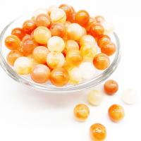 Imitation de pierres précieuses perles acryliques, Acrylique, Rond, poli, DIY & normes différentes pour le choix, orange, Vendu par sac