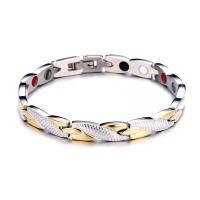 Stainless Steel Healing Bracelets, plated, fashion jewelry & for man 