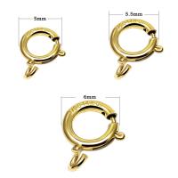 Doublé or fermoir anneau à resort, beignet, doré, normes différentes pour le choix Environ 1.5mm, Vendu par PC
