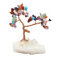 Rich Tree Decoration, Gemstone Chips, with Agate, for home and office & durable 