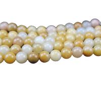 perles en Jade jaune, jaune de jade, Rond, poli, DIY & normes différentes pour le choix, Jaune, Vendu par brin