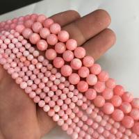 Perles de coquillage rose naturel, coquille rose, Rond, poli, DIY & normes différentes pour le choix, rose, Vendu par brin