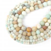 Amazonite Black Gold Bead, ​Amazonite​, Round, fashion jewelry & DIY multi-colored 