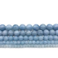 Perles de calcédoine blanche, calcédoine bleu, Rond, poli, DIY & normes différentes pour le choix, bleu, Vendu par brin
