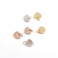 Cubic Zirconia Micro Pave Brass Pendant, Heart, plated, micro pave cubic zirconia nickel, lead & cadmium free Approx 