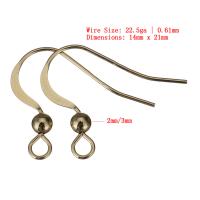 Gold Filled Hook Earwire, 14K gold-filled, with loop Approx 2mm 