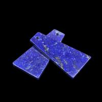 Colgantes de Lapislázuli, Trapecio, Tallado, Bricolaje, azul, 45x24x3mm, Vendido por UD