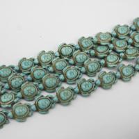 Synthetische Türkis Perlen, poliert, DIY, Türkisblau, 15x18mm, verkauft von Strang