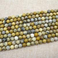 Natural Crazy Agate Beads, Round, polished, DIY yellow 