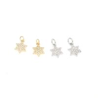 Cubic Zirconia Micro Pave Brass Pendant, Star, plated, micro pave cubic zirconia, nickel, lead & cadmium free Approx 