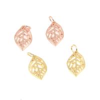 Cubic Zirconia Micro Pave Brass Pendant, Leaf, plated, micro pave cubic zirconia nickel, lead & cadmium free Approx 