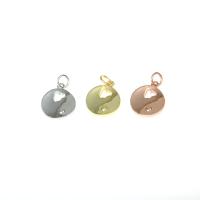 Cubic Zirconia Micro Pave Brass Pendant, Round, plated nickel, lead & cadmium free Approx 4mm, Approx 