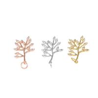 Cubic Zirconia Micro Pave Brass Pendant, Tree, plated, micro pave cubic zirconia nickel, lead & cadmium free Approx 4mm, Approx 