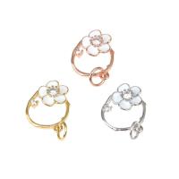 Cubic Zirconia Micro Pave Brass Pendant, Flower, plated, micro pave cubic zirconia nickel, lead & cadmium free Approx 4mm, Approx 