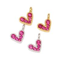 Cubic Zirconia Micro Pave Brass Pendant, Heart, plated, micro pave cubic zirconia nickel, lead & cadmium free Approx 3mm, Approx 
