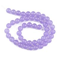 Purple Chalcedony Bead, Round, polished, DIY light purple 