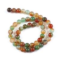Natural Malachite Agate Beads, Round, polished, DIY multi-colored 