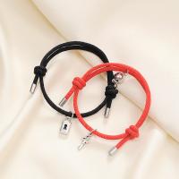 Fashion Jewelry Bracelet, Zinc Alloy, with Milan Cord, 2 pieces & Adjustable & Unisex 14-26CM 