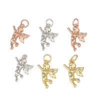 Cubic Zirconia Micro Pave Brass Pendant, Angel, plated, micro pave cubic zirconia nickel, lead & cadmium free Approx 2mm, Approx 