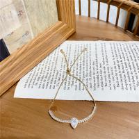 Cubic Zirconia Micro Pave Brass Bracelet, with Cubic Zirconia, Adjustable & fashion jewelry, golden, 18cm 