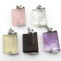 Stainless Steel Perfume Bottle Necklace, with Natural Stone, fashion jewelry 50cm 