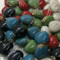 Speckled Porcelain Beads, Heart, glazed, DIY 